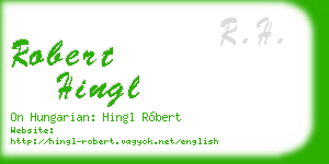 robert hingl business card