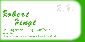 robert hingl business card